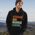 Funny Bearded Husband Dad Beard Legend Vintage V2 Hoodie Lifestyle