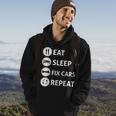 Funny Eat Sleep Fix Cars Repeat Auto Mechanic Gift Hoodie Lifestyle