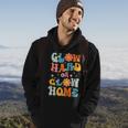 Glow Hard Or Glow Home Groovy Theme 90S 80S Party Lover Hoodie Lifestyle