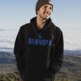 Grandpa Blue Hand Print For Grandfather Gift For Mens Hoodie Lifestyle