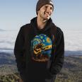 Grizzly Bear Blues Guitar-Player Starry-Night Music Hoodie Lifestyle