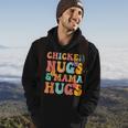 Groovy Chicken Nugs And Mama Hugs For Chicken Nugget Lover Hoodie Lifestyle