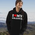 I Love My Granna Heart Hoodie Lifestyle