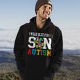 I Wear Blue For My Son Autism Awareness Day Mom Dad Parents Hoodie Lifestyle
