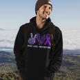 Leopard Peace Love Military Kids Military Purple Up Ribbon Hoodie Lifestyle
