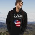 Luck Wisconsin Usa State America Travel Wisconsinite Men Hoodie Graphic Print Hooded Sweatshirt Lifestyle