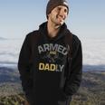 Mens Armed And Dadly Funny Deadly Father Gift For Fathers Day Hoodie Lifestyle
