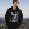 Mens Awesome Dads Have Tattoos & Beards Vintage Fathers Day Gift Hoodie Lifestyle