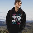 Pink Or Blue Daddy Loves You Elephants-Baby Gender Reveal Hoodie Lifestyle