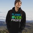 Planet Over Profit Climate Change Ns Funny Earth Day Hoodie Lifestyle