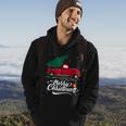 Red Truck Pick Up Christmas Tree Vintage Funny Xmas Holiday Men Hoodie Graphic Print Hooded Sweatshirt Lifestyle