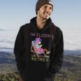 Retired Flamingo Lover Retirement Party Coworker 2021 Men Hoodie Lifestyle