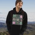Retro Patricks Day Smile Face Clover Irish Shamrock Hippie Hoodie Lifestyle