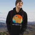 Retro Rodent Funny Capybara Dont Be Worry Be Capy Hoodie Lifestyle