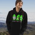 St Patricks Day Gnome Peace Love Luck Heart Shamrock Funny Hoodie Lifestyle