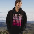 Taylor Vintage Cute Pattern First Name Taylor Hoodie Lifestyle