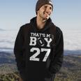 Thats My Boy Football 27 Jersey Number Mom Dad Vintage Hoodie Lifestyle