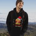 Ugly Christmas Sweater Burger Happy Holidays With Cheese V19 Hoodie Lifestyle