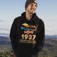 Vintage April 1937 86 Year Of Being Awesome 86Th Birthday Hoodie Lifestyle