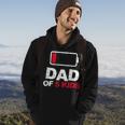 Vintage Dad Dad Of 5 Kids Battery Low Fathers Day Hoodie Lifestyle