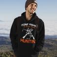 Vintage Gone Fishin Be Back Soon To Go Huntin Hoodie Lifestyle
