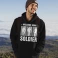Welcome Home Soldier - Usa Warrior Hero Military Men Hoodie Graphic Print Hooded Sweatshirt Lifestyle