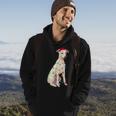 Whippet Christmas Lights Xmas Dog Lover Santa Hat Men Hoodie Graphic Print Hooded Sweatshirt Lifestyle