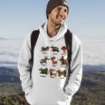 Christmas Deer Dachshund Custom Dog Name Santa Hat Xmas Tree Men Hoodie Lifestyle