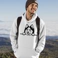 Cute Siberian Husky Dog Face Pup Pet Puppy Lover Dad Mom Hoodie Lifestyle