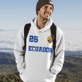 Ecuador Soccer Jersey Number Twenty-Six Ecuadorian Flag Fan Men Hoodie Lifestyle