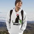Funny Black Cat Pushing Christmas Tree Over Cat Christmas V2 Men Hoodie Graphic Print Hooded Sweatshirt Lifestyle
