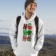 Ho Ho Ho Christmas Dog Paws Funny Xmas Santa Matching Pjs Men Hoodie Graphic Print Hooded Sweatshirt Lifestyle
