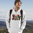 Joy Christmas Dog Paws Xmas Lights Leopard Buffalo Plaid Pjs Men Hoodie Graphic Print Hooded Sweatshirt Lifestyle