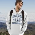 Silly Goose University Funny Goose On The Loose Funny Saying Hoodie Lifestyle