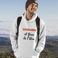 Weißes Hoodie CAVALIÈRE et fière de l'être für Reitsportfans Lebensstil