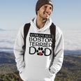 Worlds Best Boston Terrier Dad Dog Owner Paw Print Gift For Mens Hoodie Lifestyle