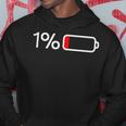 1 Battery - 1 Battery - Fun Low Energy Percentage Hoodie Unique Gifts