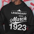 100 Geburtstag 100 Jahre Alt Legendär Seit März 1923 Hoodie Lustige Geschenke