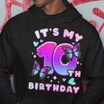 10Th Birthday Girl 10 Years Butterflies And Number 10 Hoodie Unique Gifts