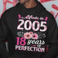18 Years Old Gifts Made In 2005 Floral 18Th Birthday Women Hoodie Personalized Gifts