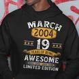 19 Geburtstag Geschenke Mann Frau Jahrgang März 2004 Hoodie Lustige Geschenke