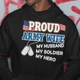 Proud Army Wife My Husband Soldier Hero  Veteran Day Men Hoodie Graphic Print Hooded Sweatshirt