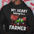 My Heart Belongs To A Farmer Valentine For Farmer Wife   Men Hoodie Graphic Print Hooded Sweatshirt