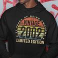 21 Year Old 21St Birthday Gifts Him Vintage 2002 Male Bday Hoodie Unique Gifts