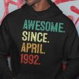31 Years Old Awesome Since April 1992 31Th Birthday Hoodie Unique Gifts