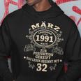 32 Geburtstag Geschenk Mann Mythos Legende März 1991 Hoodie Lustige Geschenke