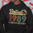 34 Years Old Vintage 1989 34Th Birthday Gifts Women Men Hoodie Funny Gifts