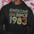40 Year Old Awesome Since 1983 40Th Birthday Decorations Hoodie Unique Gifts