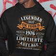 46 Geburtstag Mann 46 Jahre Legendär Seit Oktober 1976 Hoodie Lustige Geschenke