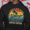 5 Year Old Vintage 2018 Limited Edition 5Th Birthday Retro V4 Hoodie Personalized Gifts